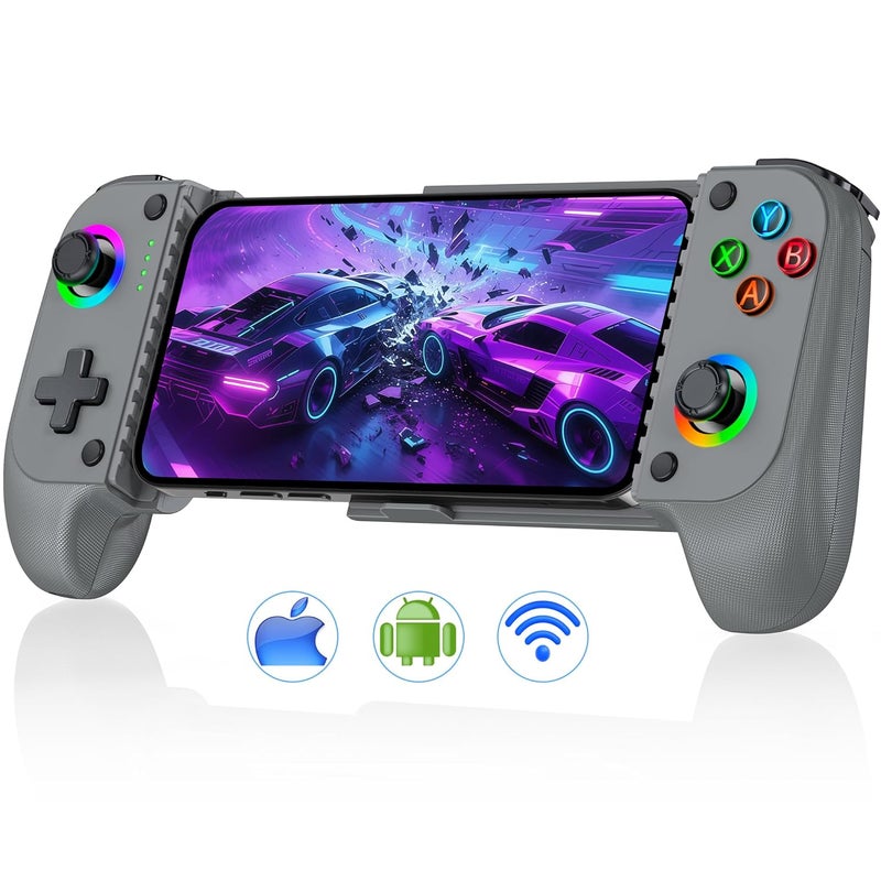 NinjaPlusOX Phone Game Controller for iPhone/Android with with Hall Joystick, Wireless Mobile Game Controller Support Xbox Cloud, Steam Link, Call of Duty, Roblox, Cloud iOS Android Controller - Image 1